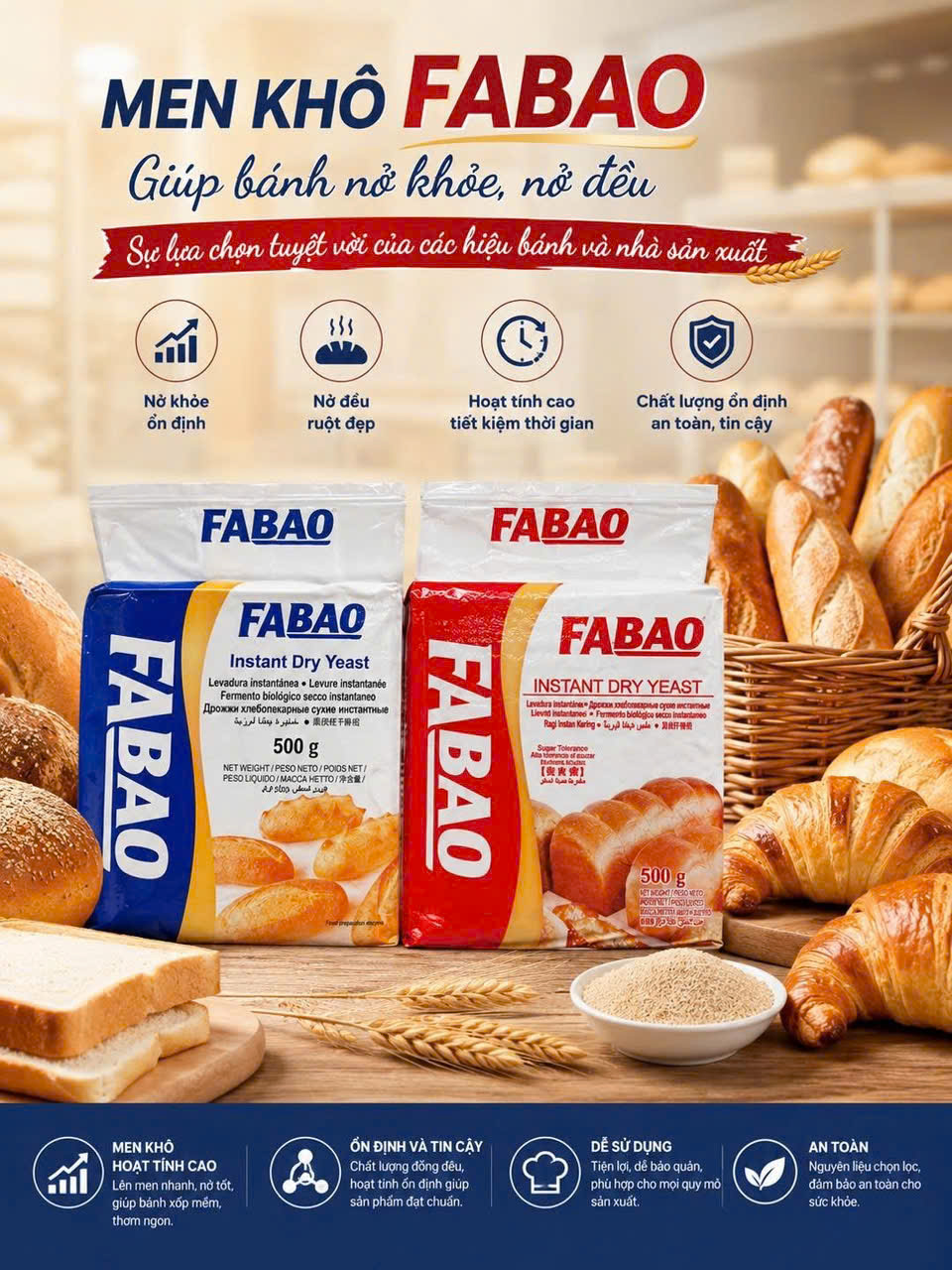 Men khô FABAO dành cho ngành bánh