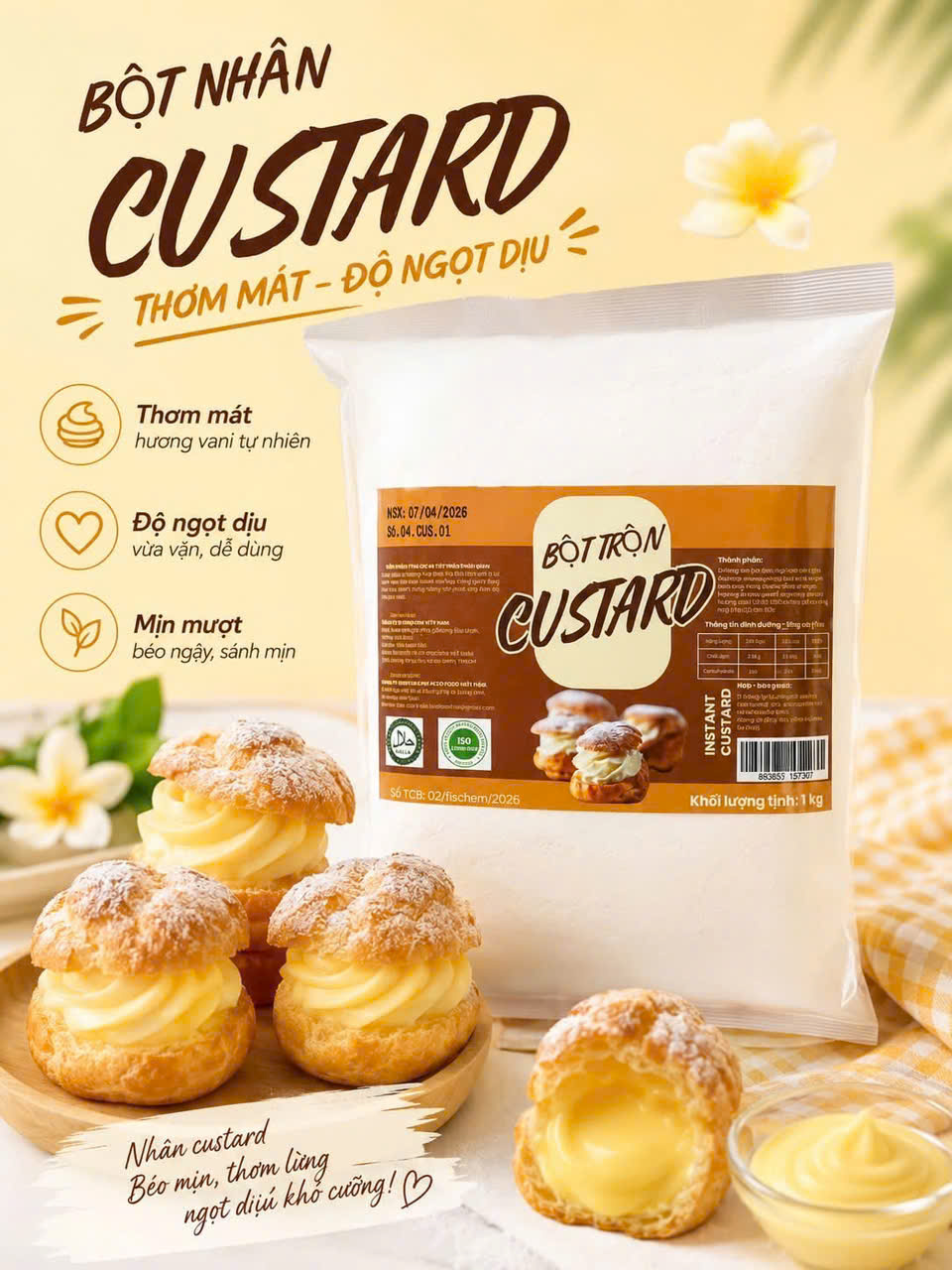 Bột nhân Custard